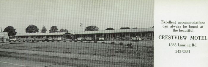 Crestview Motel - 1963 Charlotte High School Yearbook Ad